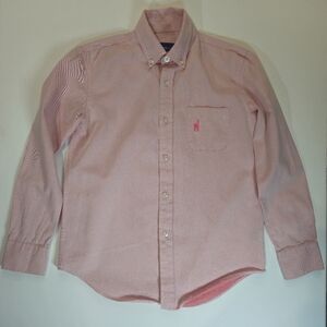 Johnnie-O Shirt Button Down Womens Size 12 Pink Preppy Cotton‎ Pocket Classic